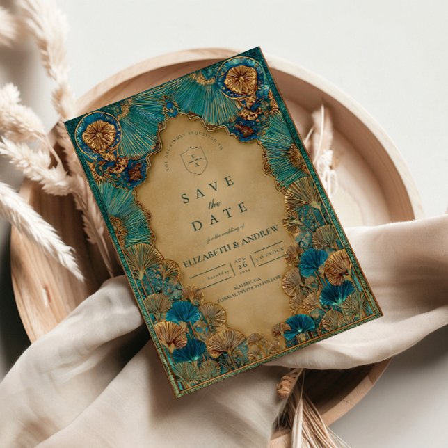 Emerald-Gold Islamische Hochzeit Save The Date (Von Creator hochgeladen)