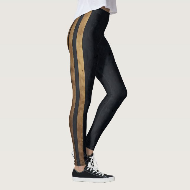 Emerald Gold Stripe Leggings (Rechts)