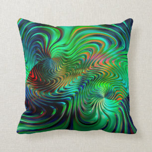 Emerald Green Abstrakt Kissen