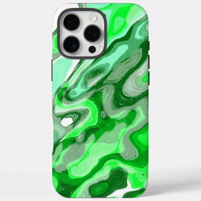 Emerald Green Abstrakt Marmor Liquid Text Case-Mate iPhone Hülle (Rückseite)