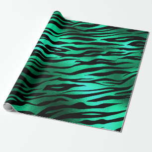 Emerald Green Animal Print Geschenkpapier