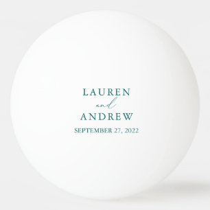 Emerald Green Aquamarin Wedding Personalisiert Tischtennisball