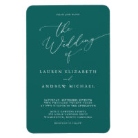 Emerald Green Aquamarine Minimalistische Hochzeits
