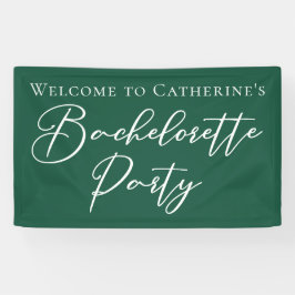 Emerald Green Bachelorette Party Personalized Banner