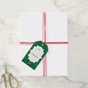 Emerald Green Boho Mustertester Geschenkanhänger
