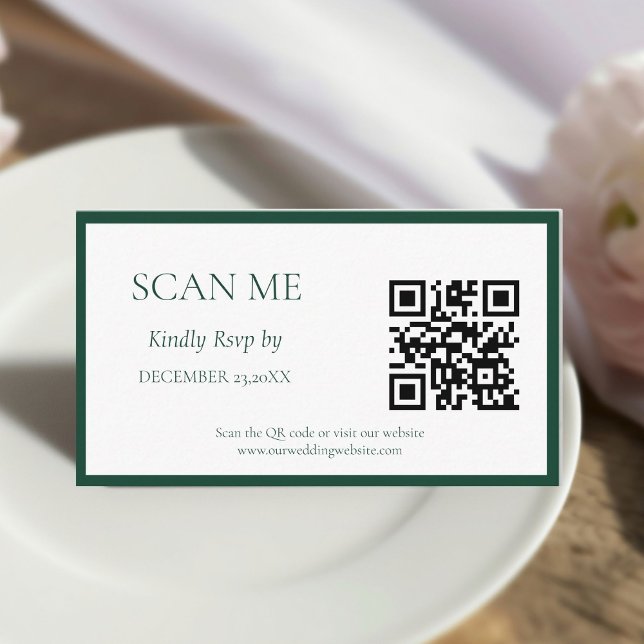 Emerald Green Botanical Wappen Monogramm Hochzeit Begleitkarte (Von Creator hochgeladen)