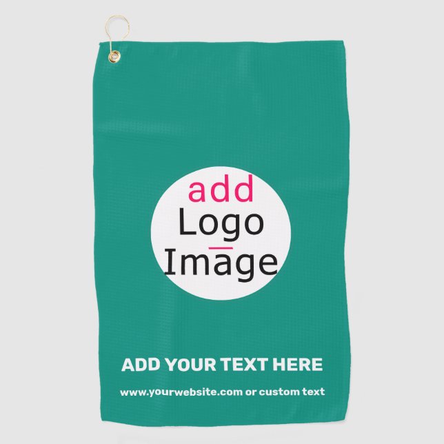 Emerald Green Business Chic Custom Golfhandtuch (Vorderseite)