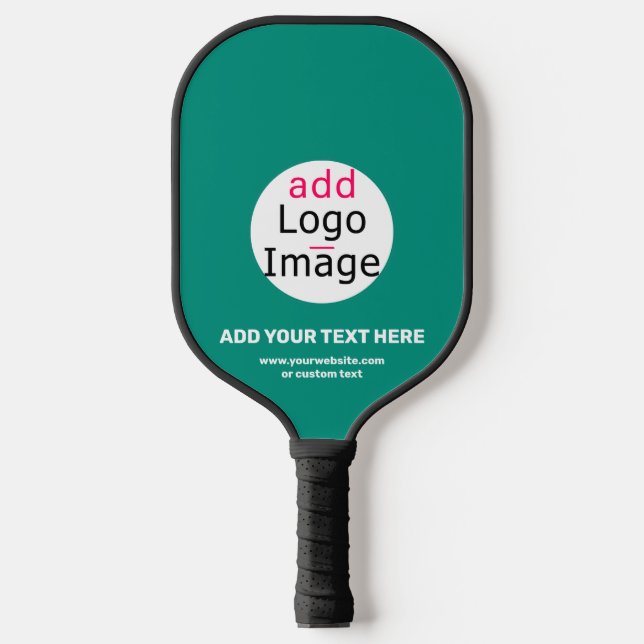 Emerald Green Business Chic Custom Pickleball Schläger (Vorderseite)