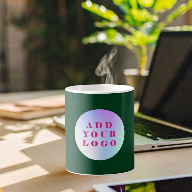 Emerald Green Business-Logo Kaffeetasse (Von Creator hochgeladen)