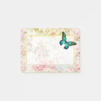 Emerald Green Butterfly auf der Vintagen Collage
