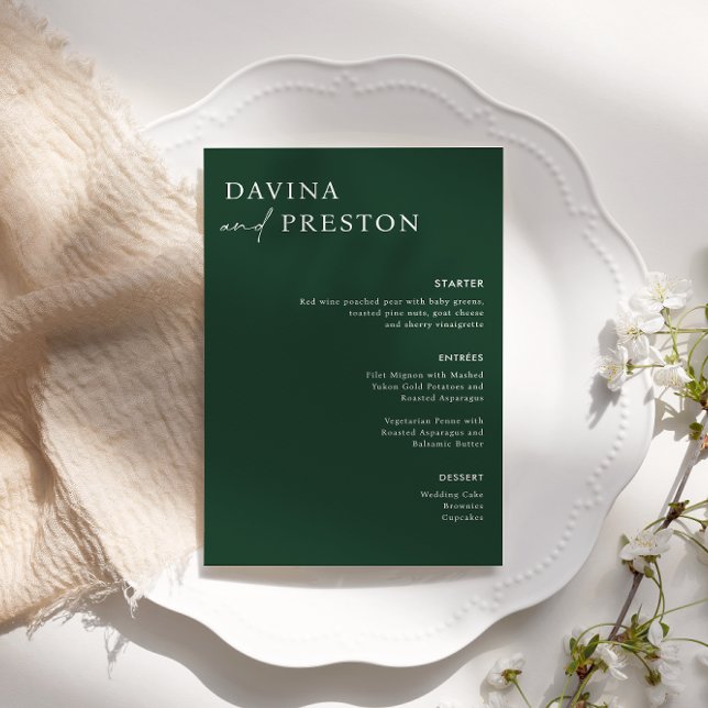 Emerald Green Calligraphy Script Modern WEDING (Von Creator hochgeladen)