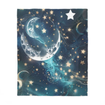 Emerald Green Celestial Moon Blanket – Luxury Seam