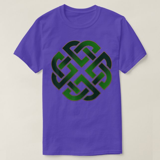 Emerald Green Celtic Gaelic Knot for St T-Shirt (Design vorne)
