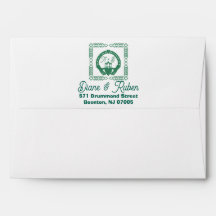 Emerald Green Celtic Knot Claddagh Wedding