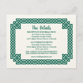 Emerald Green Celtic Knot Claddagh Wedding Begleitkarte