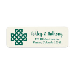 Emerald Green Celtic Knot Wedding Address