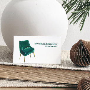 Emerald Green Chair Berufliches Design Minimalisti Visitenkarte