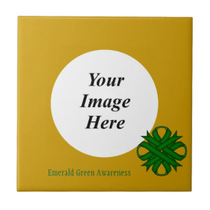 Emerald Green Clover Ribbon Template von K Yoncich Fliese