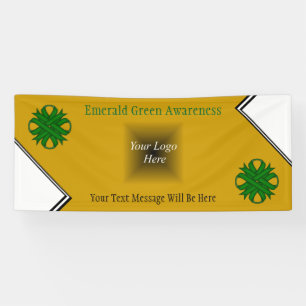 Emerald Green Clover Ribbon von Kenneth Yoncich Banner
