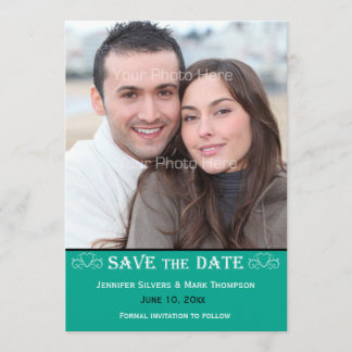 Emerald Green Color Band, Foto Save the Date