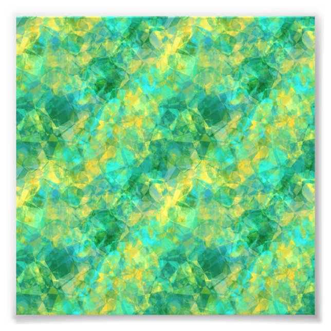 Emerald Green Crumpled Texture Fotodruck (Vorne)