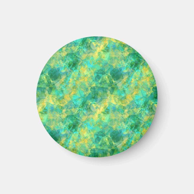 Emerald Green Crumpled Texture Magnet (Vorne)