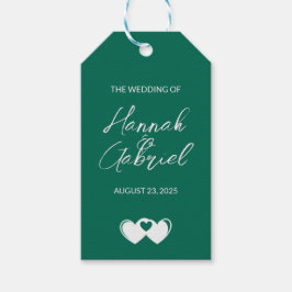 Emerald Green Custom Wedding Geschenkanhänger