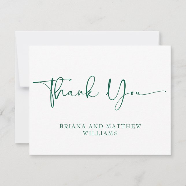 Emerald Green Danke-Card Dankeskarte (Vorderseite)