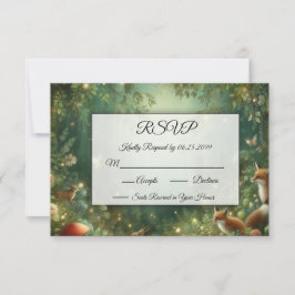 Emerald Green Enchanted Forest RSVP Karte
