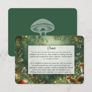 Emerald Green Enchanted Forest Wedding Begleitkarte