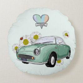 Emerald Green Figaro round pillow Rundes Kissen