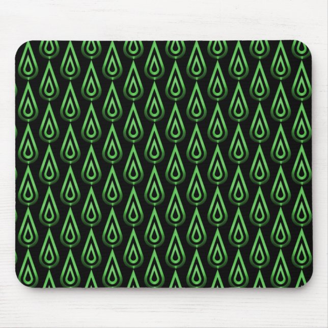 Emerald Green Flickering Flames Mousepad (Vorne)
