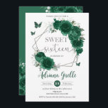 Emerald Green Floral Butterflies Sweet 16 Birthday Einladung<br><div class="desc">Personalisieren Sie diese hübsche smaragdgrüne Blumenladen Sweet 16 Geburtstag Einladung einfach und schnell. Mit eleganten smaragdgrünen Blume, Schmetterlingen und Silberelementen. Klicken Sie einfach auf die Schaltfläche Bearbeiten mithilfe von Entwurfswerkzeugen, um Text, Wortlaut, Stil des Schriftartes, Größe des Schriftartes, Farbe des Schriftartes weiter zu bearbeiten, mehr Text hinzuzufügen, Bilder zu verschieben...</div>