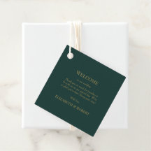 Emerald Green Floral Wedding Willkommenstempel