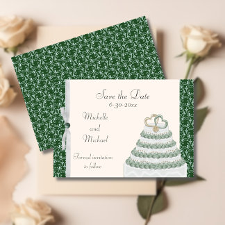 Emerald Green Florentine UAWG RSVP Karte