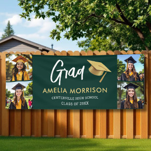 Emerald Green Foto Collage Graduate Abschluss Banner
