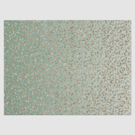 Emerald Green Glam Glitzer Leopard Print      Seidenpapier