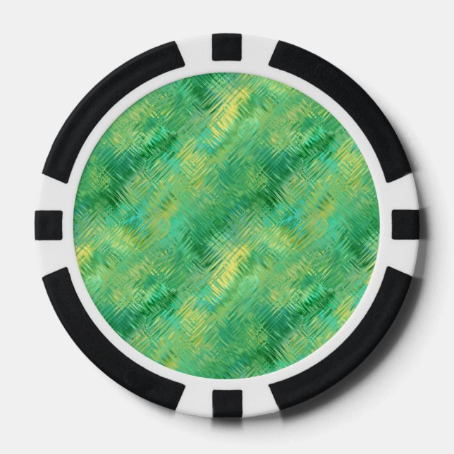 Emerald Green Glassy Texture Pokerchips (Vorderseite)