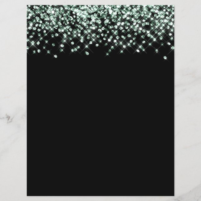 Emerald Green Glitzer Confetti Scrapbook Paper (Vorderseite)