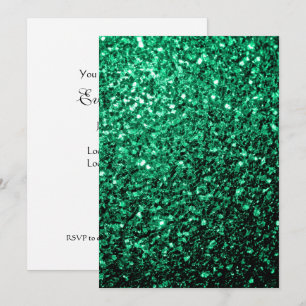 Emerald Green Glitzer Glitzern personalisieren Einladung