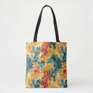 Emerald Green & Gold Abstrakt Paisley Blätter (3)