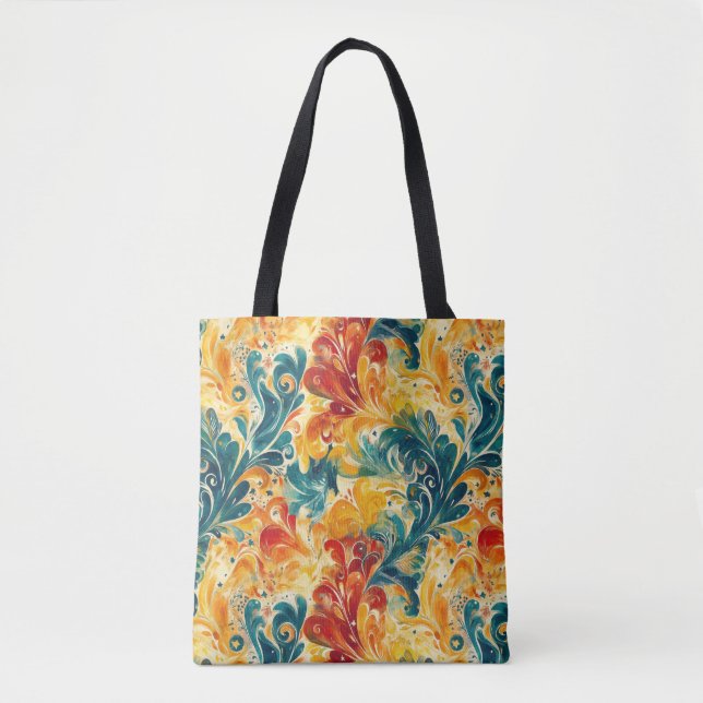 Emerald Green & Gold Abstrakt Paisley Blätter (3) (Vorderseite)