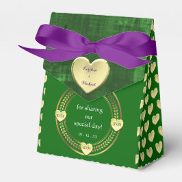 Emerald Green Gold Lila Wedding Party Events Geschenkschachtel