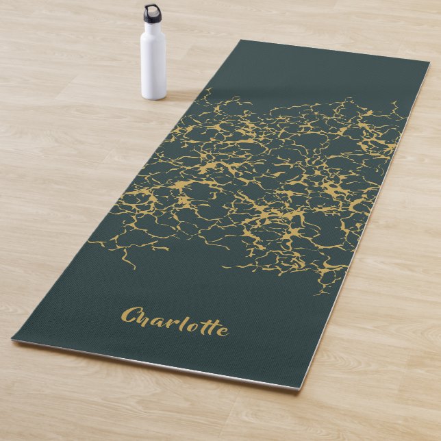 Emerald Green Gold Modern Abstrakt Yogamatte (Beispiel)