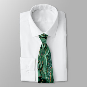 Emerald Green Gold Neck Tie Krawatte