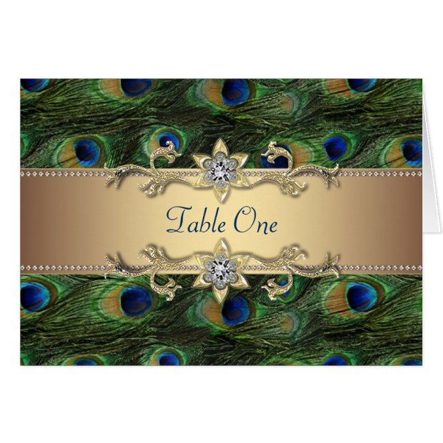 Emerald Green Gold Royal Indian Peacock Wedding (Vorderseite (Horizontal))