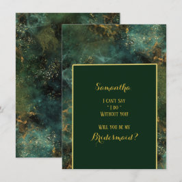 Emerald Green & Gold werden Sie meine Bridesmaid s Einladung