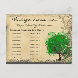Emerald Green Heart Leaf Tree Save the Date Ankündigungspostkarte