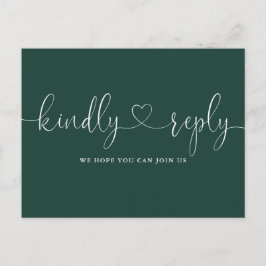 Emerald Green Heart Song Request UAWG Einladungspostkarte
