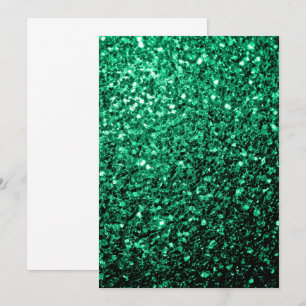 Emerald Green Imitats Glitzer Glitzern Einladung